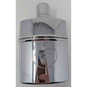 Vintage WILD TURKEY Chrome Flask 200mL Lined Kentucky Bourbon Flask Bird Scene